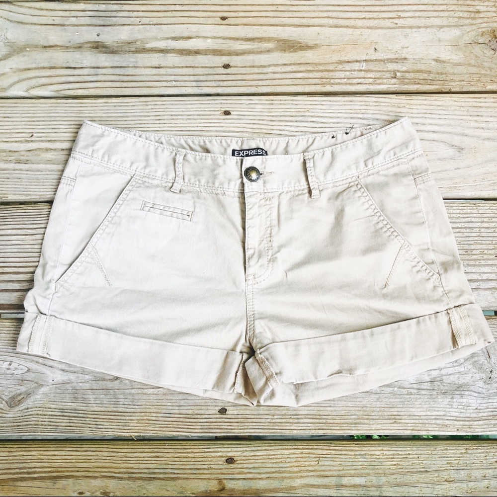 Khaki Express Roll Up Shorts